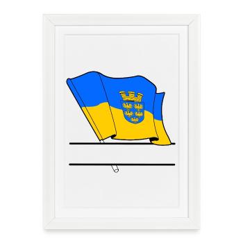 Niederösterreich Flag – Namespace - Framed poster (27 × 37 cm) - white - Front