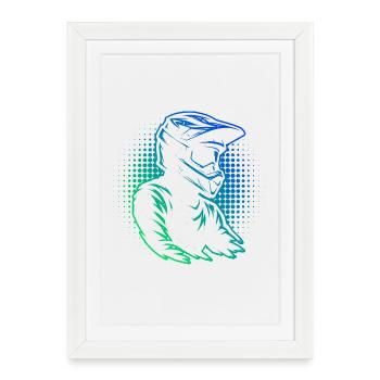 Une focalisation pure sur le motocross - Affiche encadrée (27 × 37 cm) - blanc - Devant
