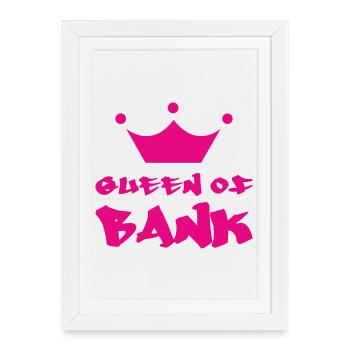 The queen of banking - Framed poster (27 × 37 cm) - white - Front