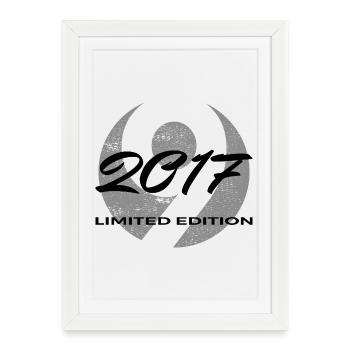 9e anniversaire 2017 cadeau garçons et filles - Affiche encadrée (27 × 37 cm) - blanc - Devant