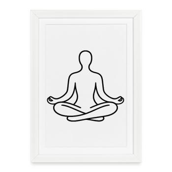 Tracé de lignes de position Lotus - Affiche encadrée (27 × 37 cm) - blanc - Devant