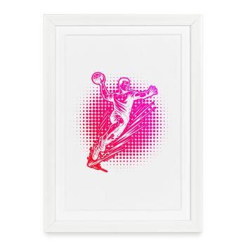 Handball Fans aufgepasst schlichtes Statement für - Framed poster (27 × 37 cm) - white - Front