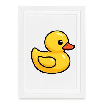Costume de canard en caoutchouc Canard en caoutchouc Canard en caoutchouc jaune - Affiche encadrée (27 × 37 cm) - blanc - Devant