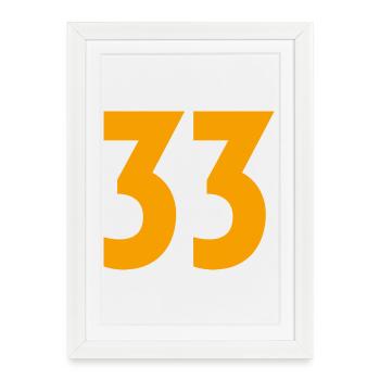 33 - Affiche encadrée (27 × 37 cm) - blanc - Devant