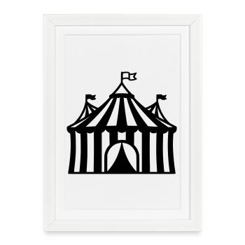 Circus Tent Manege Event Logo - Framed poster (27 × 37 cm) - white - Front