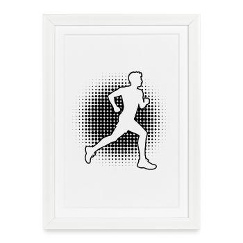 Gift idea for a running with running - Framed poster (27 × 37 cm) - white - Front