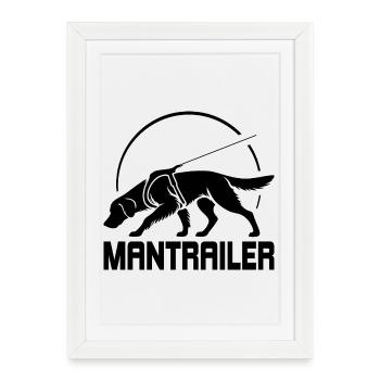 Golden Retriever MANTRAILER Search Dogs Dog - Framed poster (27 × 37 cm) - white - Front