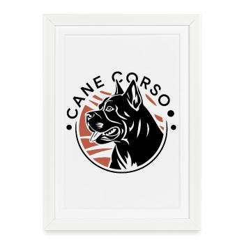 Retro Sunset Cat Silhouette Design - Framed poster (27 × 37 cm) - white - Front