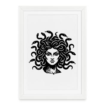 Méduse - Affiche encadrée (27 × 37 cm) - blanc - Devant