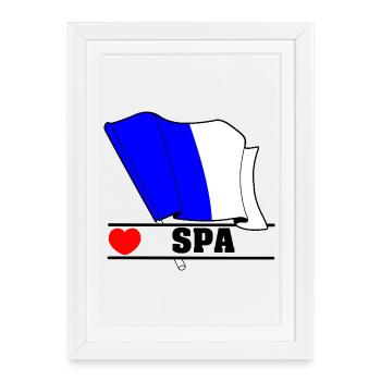 Love Spa Belgium - Affiche encadrée (27 × 37 cm) - blanc - Devant