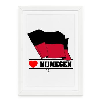 I Love Nijmegen - Framed poster (27 × 37 cm) - white - Front