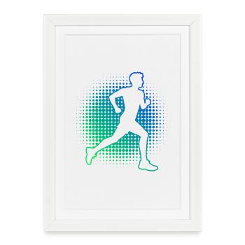Gift idea for a running with running - Framed poster (27 × 37 cm) - white - Front