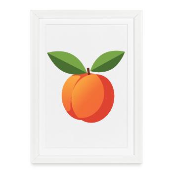 Déguisement de déguisement d’abricot Carnaval de fruits - Affiche encadrée (27 × 37 cm) - blanc - Devant