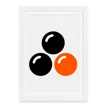 Balles de tennis de table Club de tennis de table Ping pong - Affiche encadrée (27 × 37 cm) - blanc - Devant