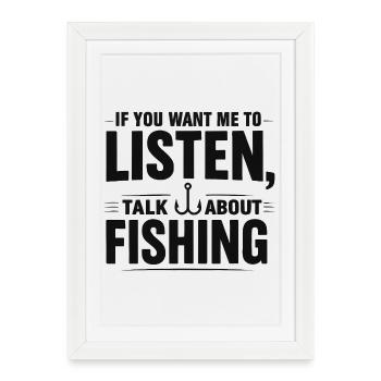 Angler Saying Fishing Humor Fishing Gift Idea - Framed poster (27 × 37 cm) - white - Front