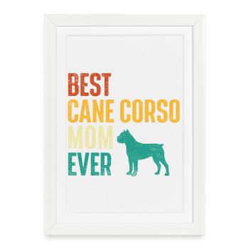 Best Cane Corso Mom Ever Mastiff Owner - Framed poster (27 × 37 cm) - white - Front