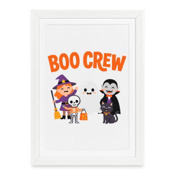 Boo Crew Halloween Friends - Framed poster (27 × 37 cm) - white - Front