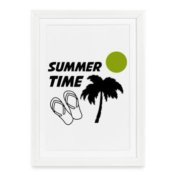 Summertime - Framed poster (27 × 37 cm) - white - Front