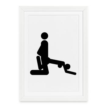 Fuck position - Framed poster (27 × 37 cm) - white - Front