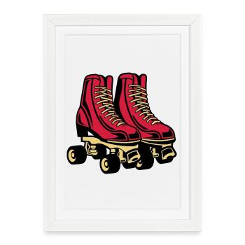 2541614 135123868 Roller Skate - Affiche encadrée (27 × 37 cm) - blanc - Devant