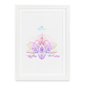 Colorful Sparkle Mandala Pattern - Framed poster (27 × 37 cm) - white - Front