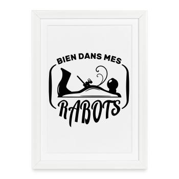 Menuisiers et Ébénistes bien dans ses rabots - Affiche encadrée (27 × 37 cm) - blanc - Devant