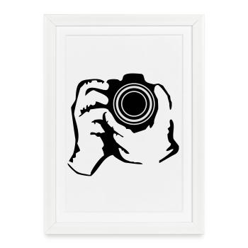 photographer - Framed poster (27 × 37 cm) - white - Front