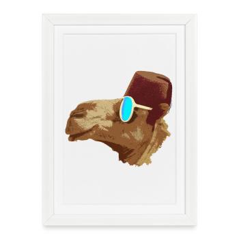Camel Cool - Affiche encadrée (27 × 37 cm) - blanc - Devant