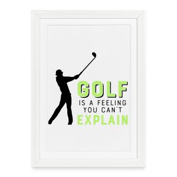 Le golf - Affiche encadrée (27 × 37 cm) - blanc - Devant
