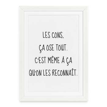 Cinéma / Citation / Série télé / Geek - Affiche encadrée (27 × 37 cm) - blanc - Devant