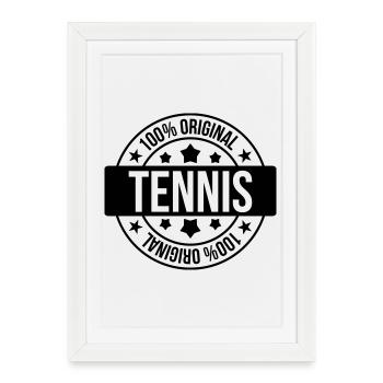Tennis - Sport - Ball - Player - Game - Sportsman - Framed poster (27 × 37 cm) - white - Front