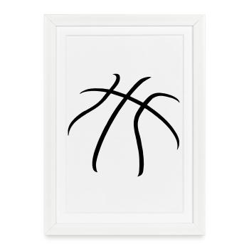 Panier - Affiche encadrée (27 × 37 cm) - blanc - Devant