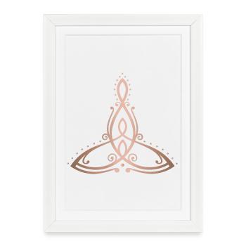 Celtic Motherhood Symbol Mother with Two Children - Framed poster (27 × 37 cm) - white - Front