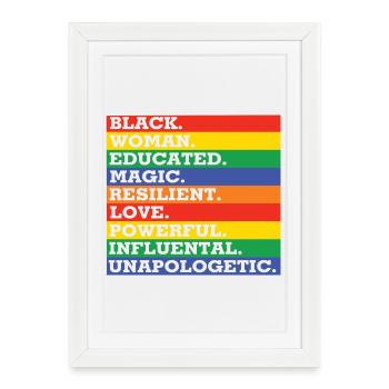 Combinaison de couleurs arc-en-ciel motivante - Affiche encadrée (27 × 37 cm) - blanc - Devant