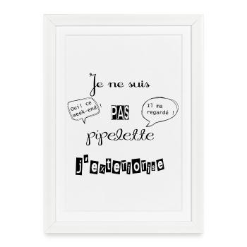 J'exteriorise - Affiche encadrée (27 × 37 cm) - blanc - Devant
