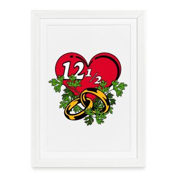 Persil Mariage,12,5 Ans,Anniversaire de Mariage(25) - Affiche encadrée (27 × 37 cm) - blanc - Devant