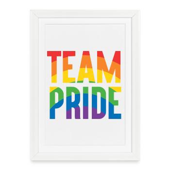 Mois de la fierté LGBT - Fierté d’équipe - Affiche encadrée (27 × 37 cm) - blanc - Devant