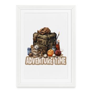 Jeu de rôle, Temps d’aventure, Équipement fantastique - Affiche encadrée (27 × 37 cm) - blanc - Devant
