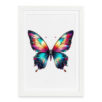 Butterfly - Framed poster (27 × 37 cm) - white - Front