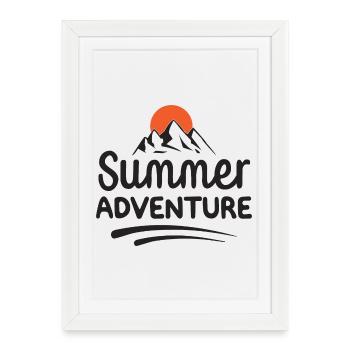 Summer Adventure - Framed poster (27 × 37 cm) - white - Front