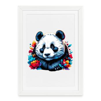 Panda - Framed poster (27 × 37 cm) - white - Front