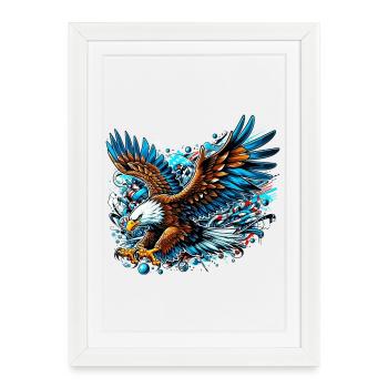 Aigle - Affiche encadrée (27 × 37 cm) - blanc - Devant
