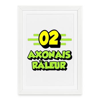 Axonais râleur - Affiche encadrée (27 × 37 cm) - blanc - Devant