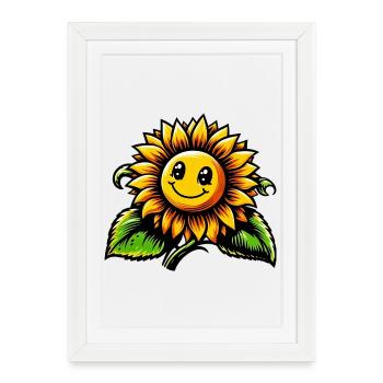 Sunflower - Framed poster (27 × 37 cm) - white - Front