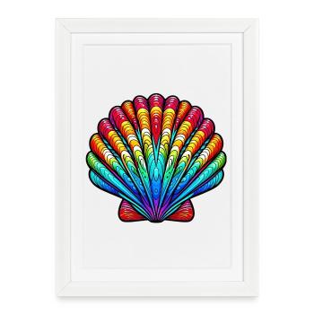 Shell - Framed poster (27 × 37 cm) - white - Front