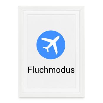 Mode Avion Jurer Avion Icône Bureau Humour Drôle - Affiche encadrée (27 × 37 cm) - blanc - Devant