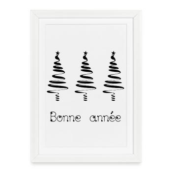 BONNE ANNEE. SAINT SYLVESTRE. MEILLEURS VOEUX - Affiche encadrée (27 × 37 cm) - blanc - Devant