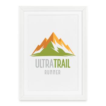 UltraTrail Runner - Framed poster (27 × 37 cm) - white - Front