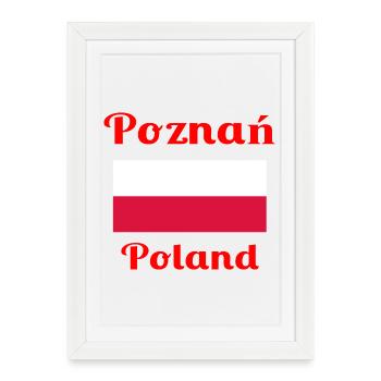 Poznan, Poland - Stylish prints - Framed poster (27 × 37 cm) - white - Front