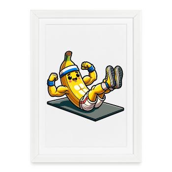 Défiez vos limites Bodybuilder Abdos - Affiche encadrée (27 × 37 cm) - blanc - Devant